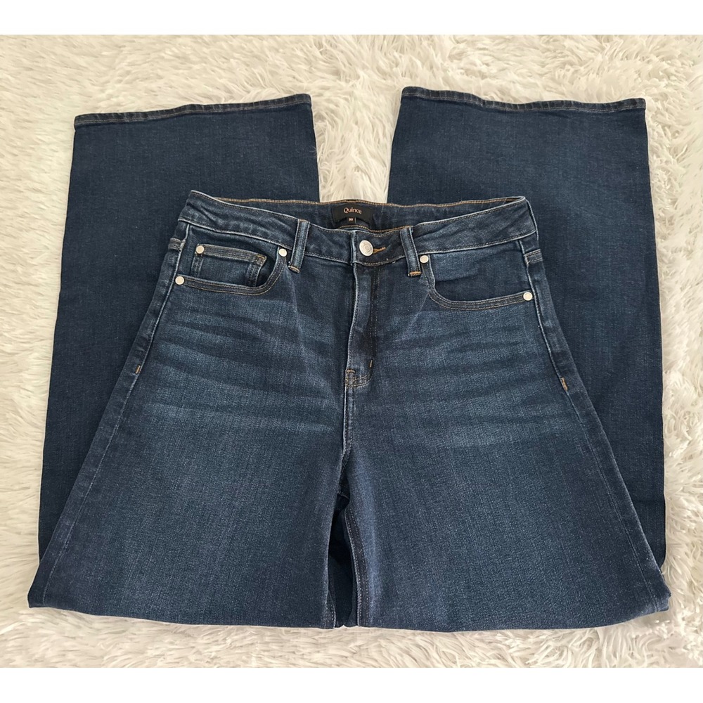 Quince Bella Stretch Wide Leg Denim Jeans sz 30